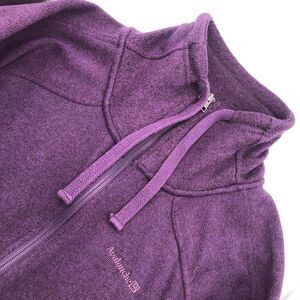 Avalanche Womens Fleece Sweater Jacket Size M Purple Full Zip Raglan Sleeve